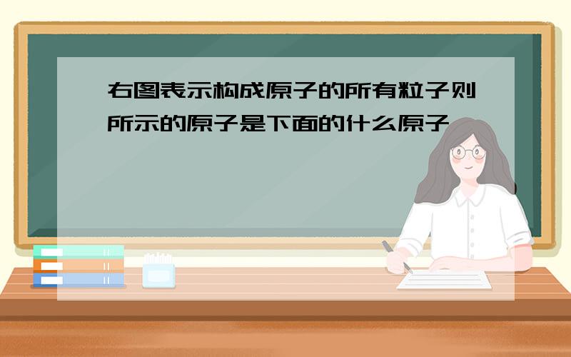 右图表示构成原子的所有粒子则所示的原子是下面的什么原子