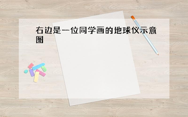 右边是一位同学画的地球仪示意图