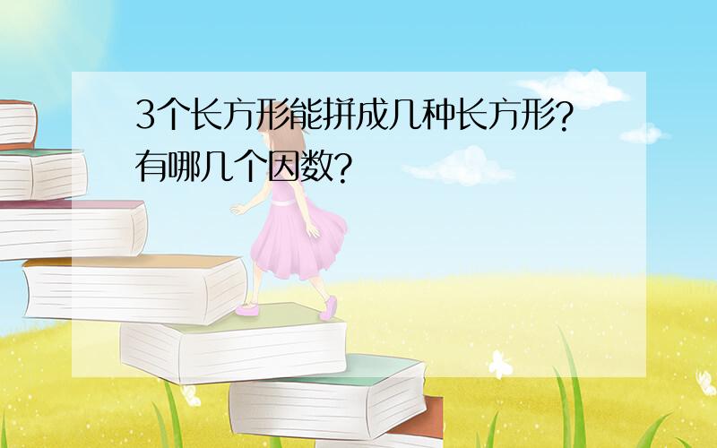 3个长方形能拼成几种长方形?有哪几个因数?