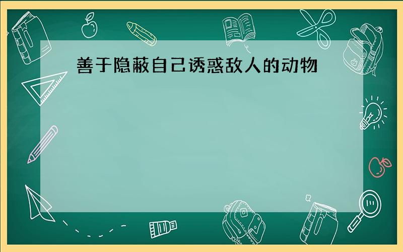 善于隐蔽自己诱惑敌人的动物