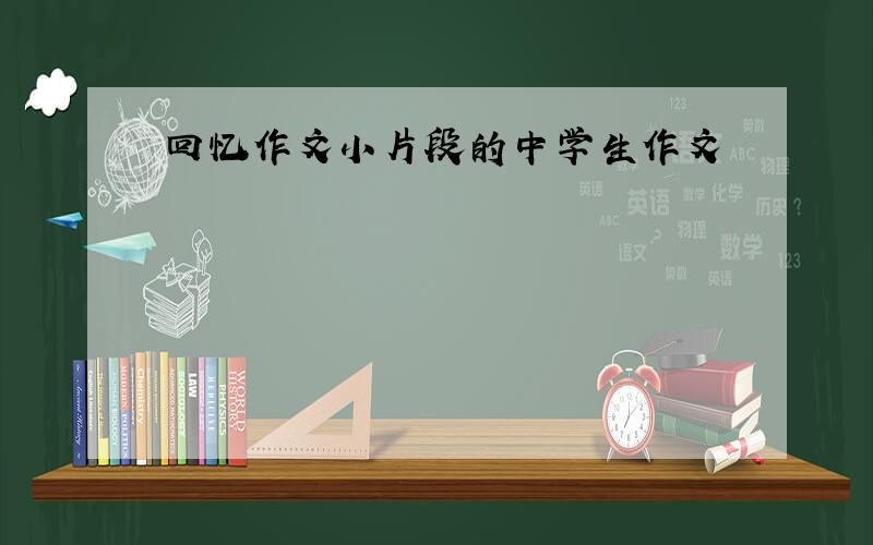 回忆作文小片段的中学生作文