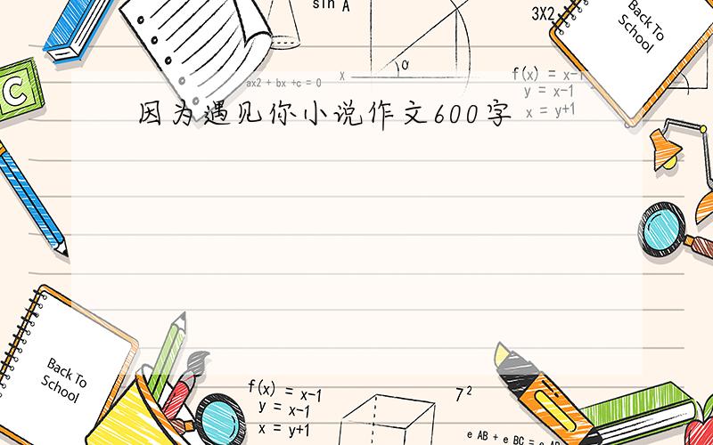 因为遇见你小说作文600字