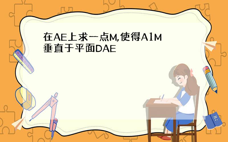 在AE上求一点M,使得A1M垂直于平面DAE