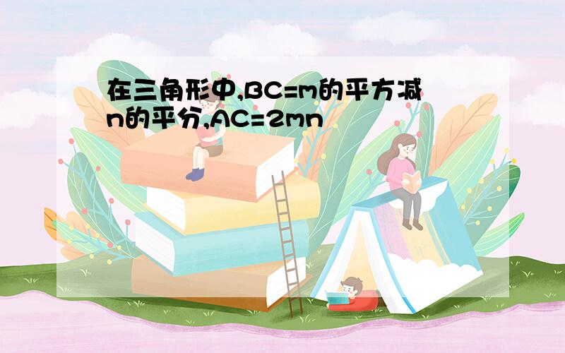 在三角形中,BC=m的平方减n的平分,AC=2mn