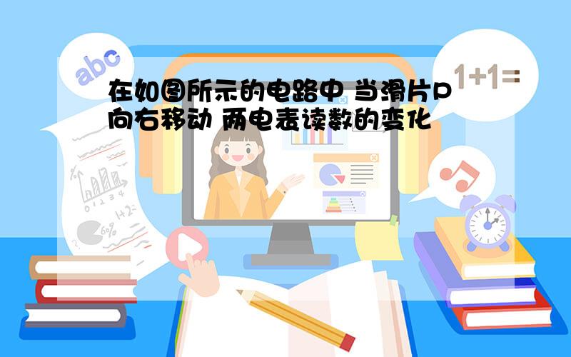 在如图所示的电路中 当滑片P向右移动 两电表读数的变化