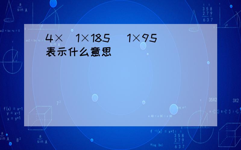 4×(1×185) 1×95表示什么意思