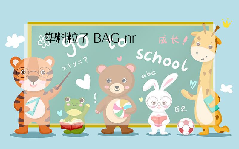 塑料粒子 BAG nr