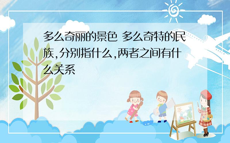 多么奇丽的景色 多么奇特的民族,分别指什么,两者之间有什么关系