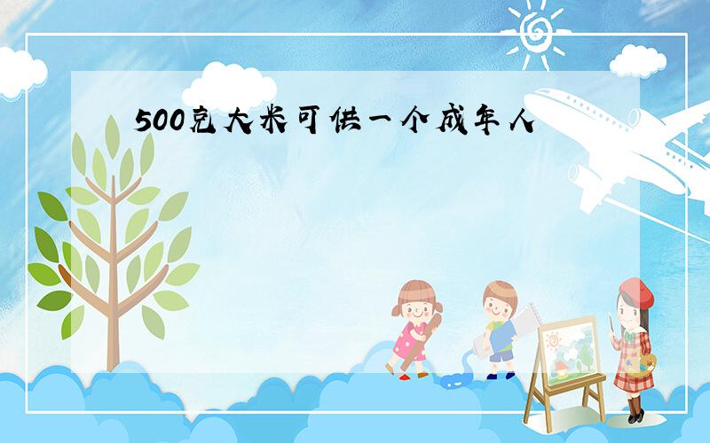 500克大米可供一个成年人