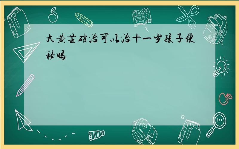 大黄芒硝治可以治十一岁孩子便秘吗