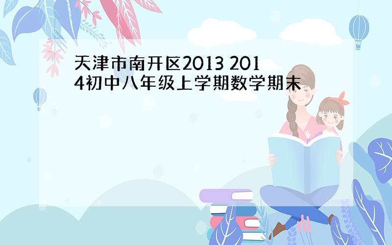 天津市南开区2013 2014初中八年级上学期数学期末