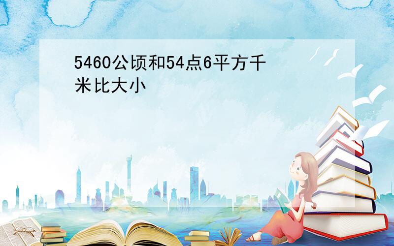 5460公顷和54点6平方千米比大小