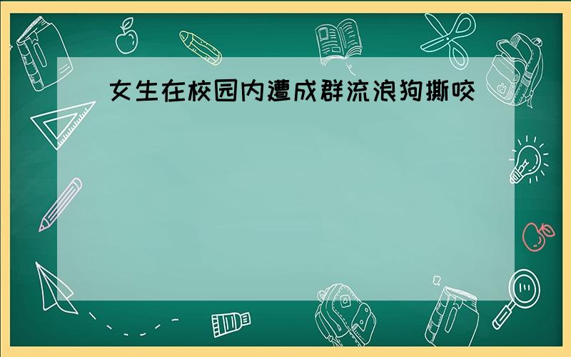 女生在校园内遭成群流浪狗撕咬