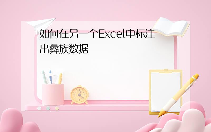 如何在另一个Excel中标注出彝族数据