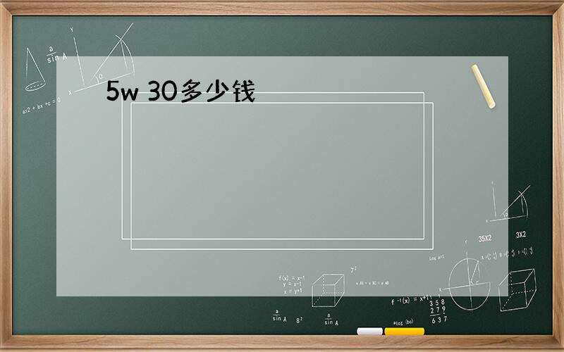 5w 30多少钱