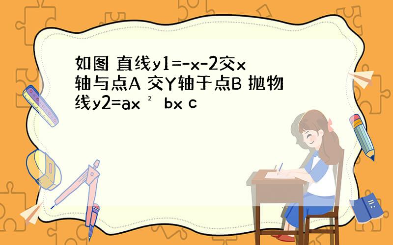 如图 直线y1=-x-2交x轴与点A 交Y轴于点B 抛物线y2=ax² bx c