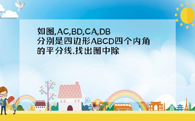 如图,AC,BD,CA,DB分别是四边形ABCD四个内角的平分线.找出图中除