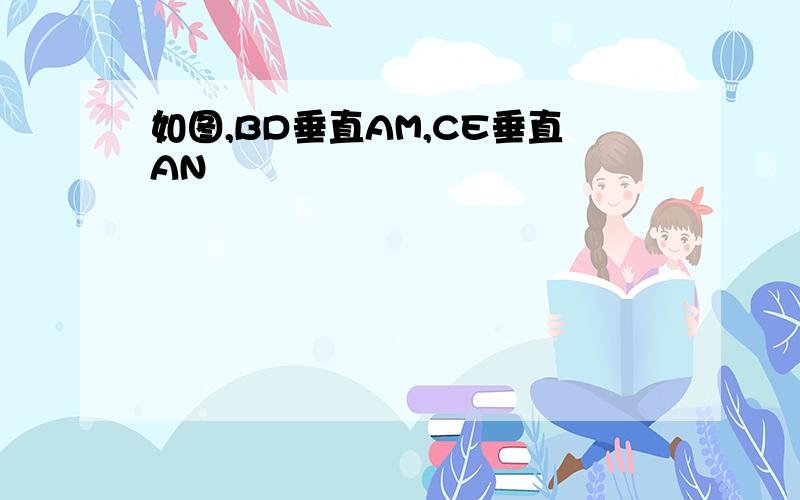 如图,BD垂直AM,CE垂直AN