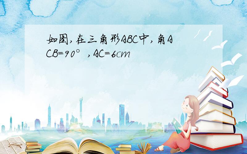 如图,在三角形ABC中,角ACB=90°,AC=6cm