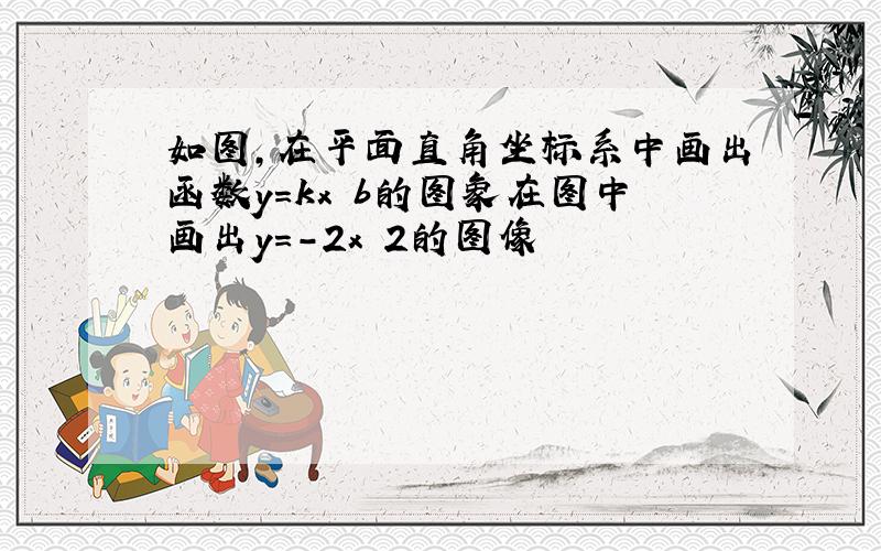 如图,在平面直角坐标系中画出函数y=kx b的图象在图中画出y=-2x 2的图像