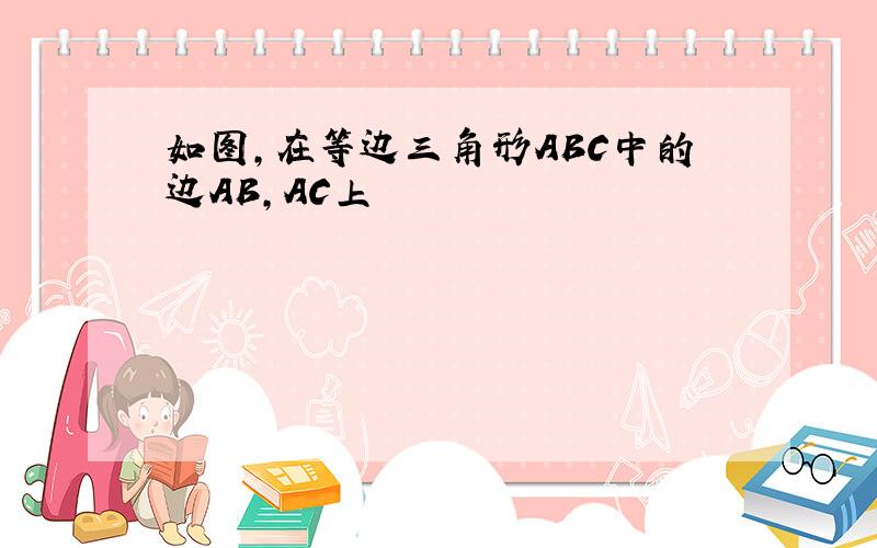 如图,在等边三角形ABC中的边AB,AC上