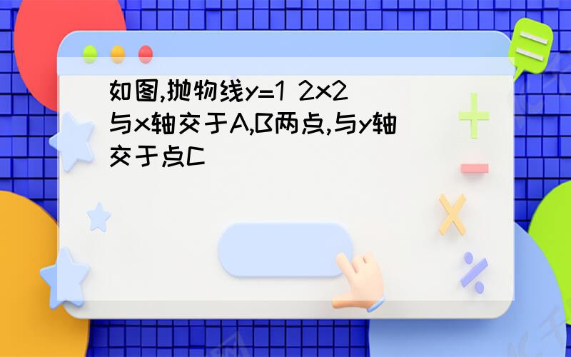 如图,抛物线y=1 2x2 与x轴交于A,B两点,与y轴交于点C