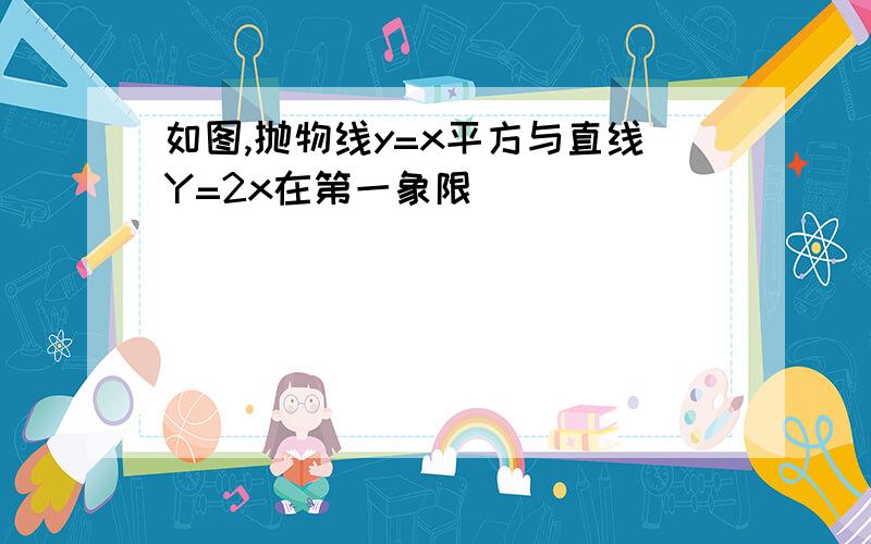 如图,抛物线y=x平方与直线Y=2x在第一象限