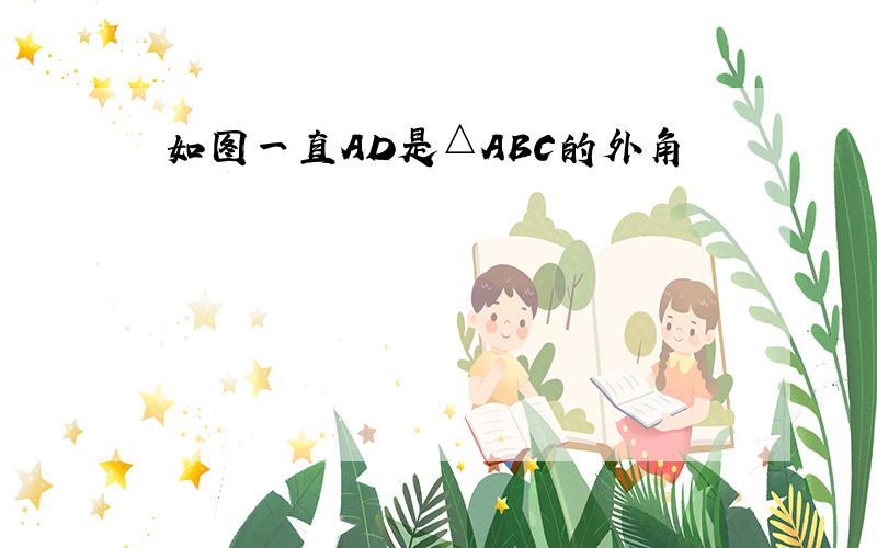 如图一直AD是△ABC的外角