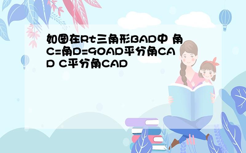 如图在Rt三角形BAD中 角C=角D=90AD平分角CAD C平分角CAD