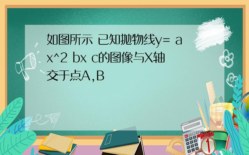 如图所示 已知抛物线y= ax^2 bx c的图像与X轴交于点A,B