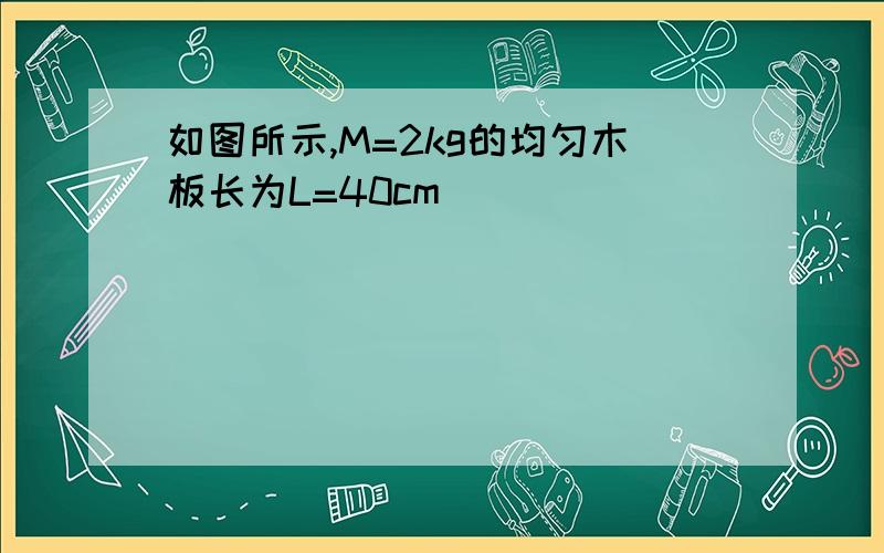 如图所示,M=2kg的均匀木板长为L=40cm