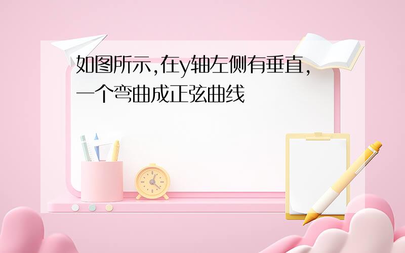 如图所示,在y轴左侧有垂直,一个弯曲成正弦曲线