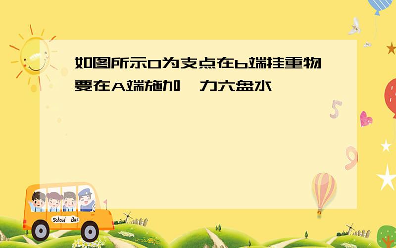 如图所示0为支点在b端挂重物要在A端施加一力六盘水