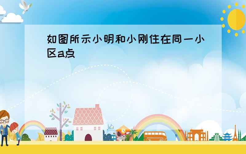 如图所示小明和小刚住在同一小区a点