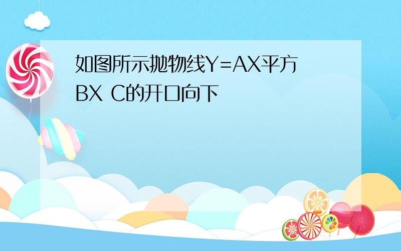 如图所示抛物线Y=AX平方 BX C的开口向下