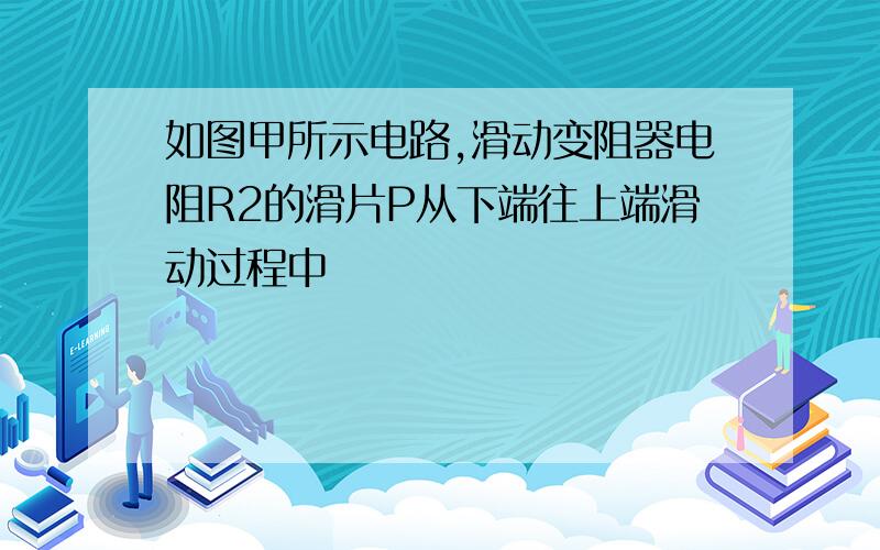 如图甲所示电路,滑动变阻器电阻R2的滑片P从下端往上端滑动过程中