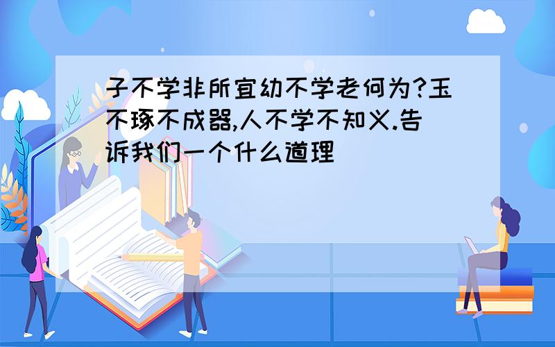 子不学非所宜幼不学老何为?玉不琢不成器,人不学不知义.告诉我们一个什么道理