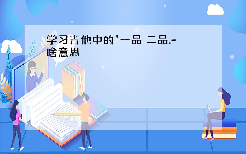 学习吉他中的"一品 二品.-啥意思