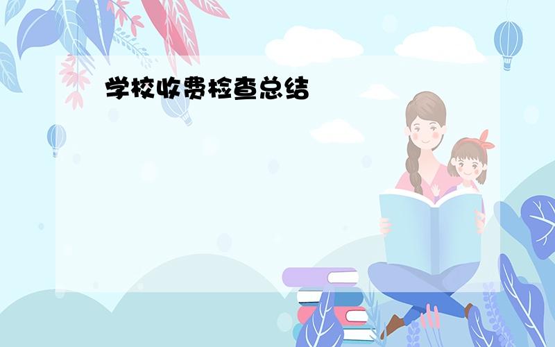 学校收费检查总结