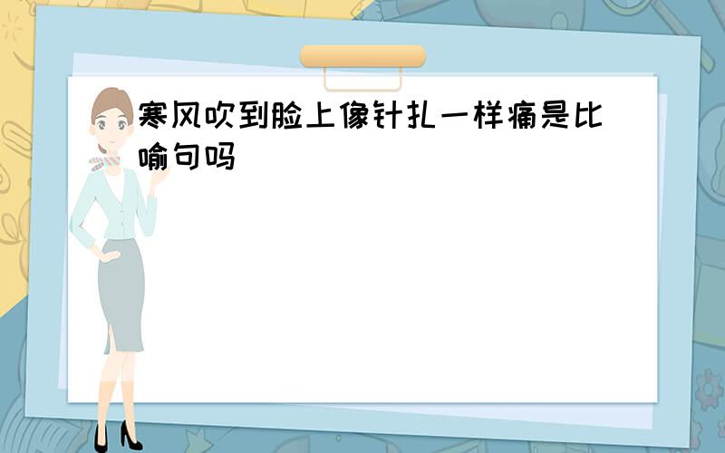 寒风吹到脸上像针扎一样痛是比喻句吗