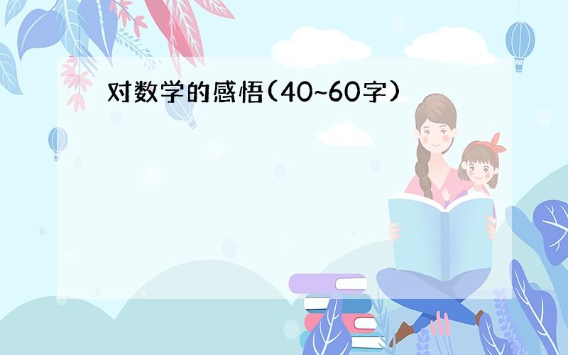 对数学的感悟(40~60字)