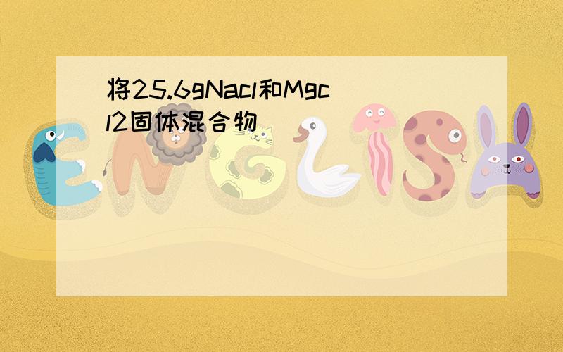 将25.6gNacl和Mgcl2固体混合物