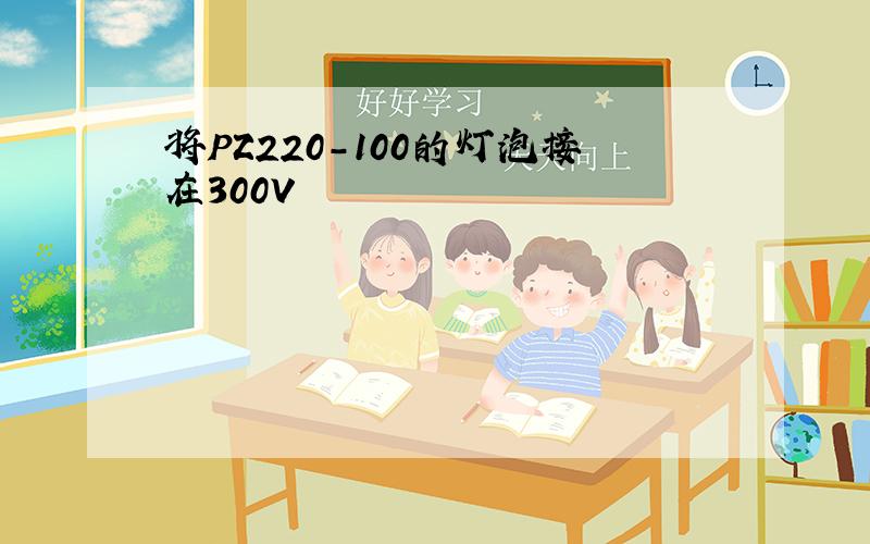 将PZ220-100的灯泡接在300V