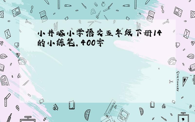 小井峪小学语文五年级下册14的小练笔,400字