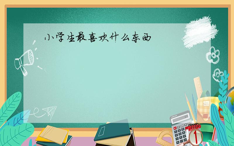 小学生最喜欢什么东西