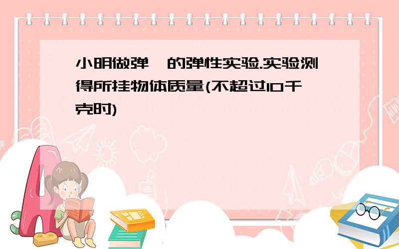 小明做弹簧的弹性实验.实验测得所挂物体质量(不超过10千克时)