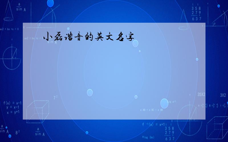 小磊谐音的英文名字