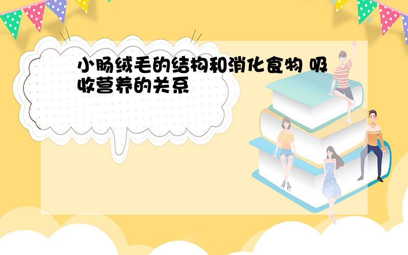 小肠绒毛的结构和消化食物 吸收营养的关系