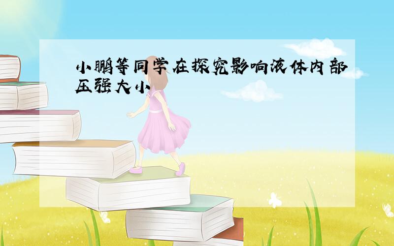 小鹏等同学在探究影响液体内部压强大小