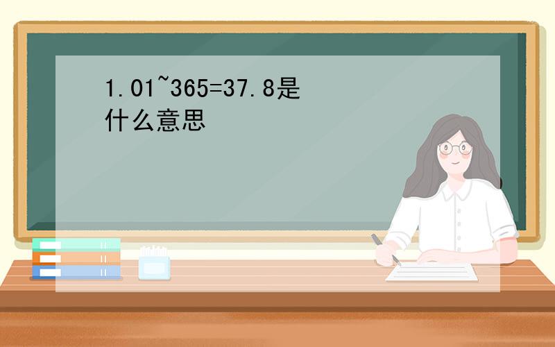 1.01~365=37.8是什么意思